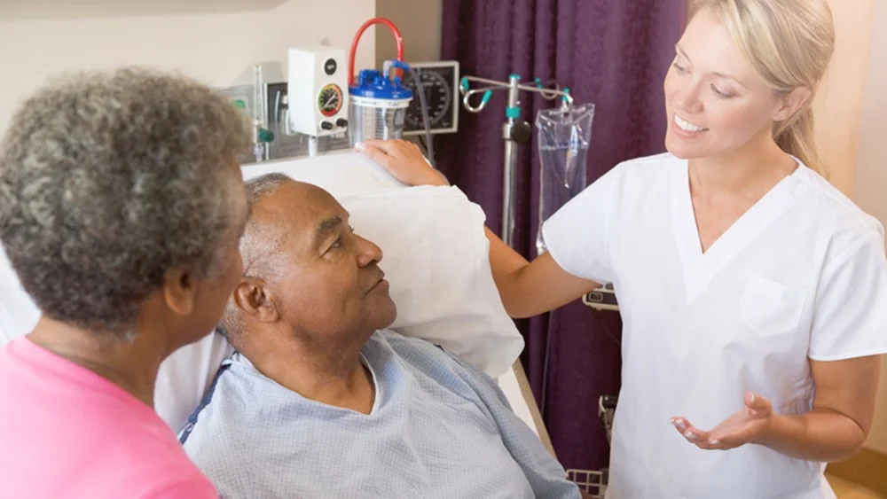 a doctor examining a patient