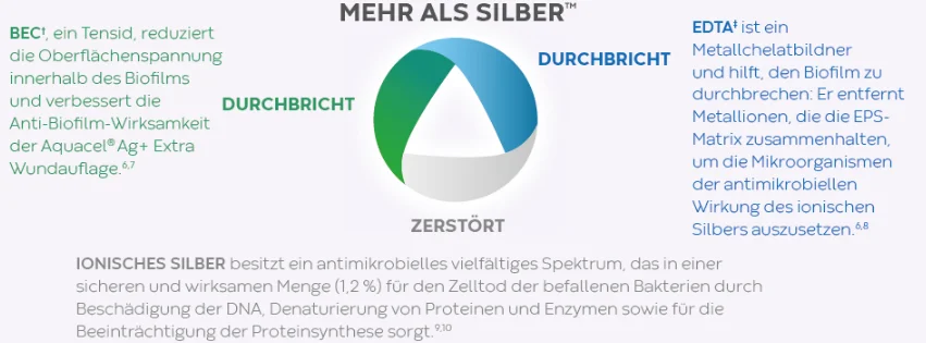Grafik, die die Zusammensetzung der Mehr als Silber Technologie erklärt